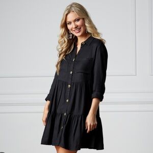 Mud Pie Clover Button Down Dress
